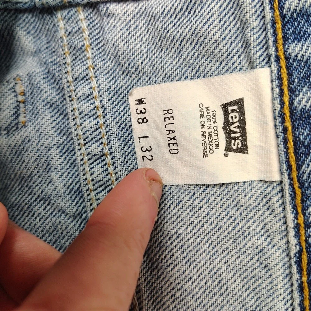 Vintage Levi's 540 Jeans Mens 38x32 Fits 36x32 Blue Faded Relaxed Fit Grunge 90s